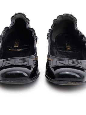 Fendi Ballet Flats Black Patent Leather. Size: 37.5